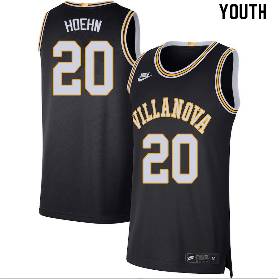 Youth #20 Kevin Hoehn Villanova Wildcats College Basketball Jerseys Sale-Black